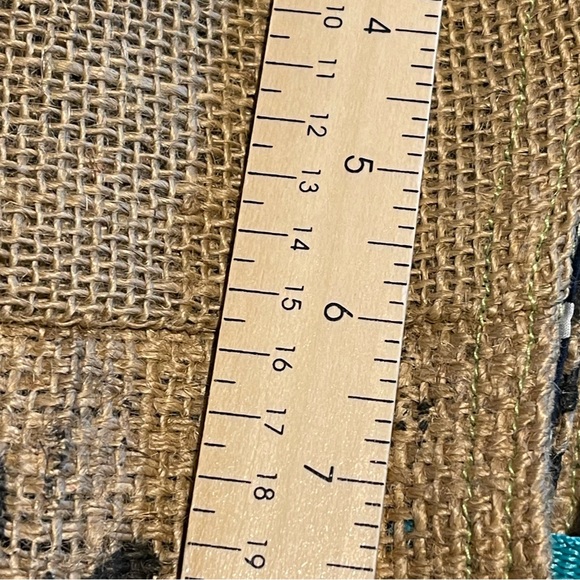 Burlap lined Costa Rico Java  Market Tote Bag - Picture 9 of 10